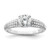 Brilliant Embers Sterling Silver Rhodium-Plated 53 Stone Micro Pavé Cubic Zirconia Ring, 2 mm