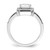 Brilliant Embers Sterling Silver Rhodium-Plated 37 Stone Halo Micro Pavé Cubic Zirconia Ring, 2 mm - View 2