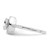 Brilliant Embers Sterling Silver Rhodium-Plated 37 Stone Halo Micro Pavé Cubic Zirconia Ring, 2 mm - View 3