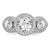 Brilliant Embers Sterling Silver Rhodium-Plated 50 Stone Micro Pavé Cubic Zirconia Ring, 9 mm - View 5
