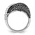 Sterling Silver Black & Clear Cubic Zirconia Ring - View 2