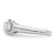 Brilliant Embers Sterling Silver Rhodium-Plated 42 Stone Halo Micro Pavé Cubic Zirconia 3 Stone Ring, 8 mm - View 3