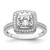Brilliant Embers Sterling Silver Rhodium-Plated 41 Stone Halo Micro Pavé Cubic Zirconia Ring
