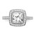 Brilliant Embers Sterling Silver Rhodium-Plated 41 Stone Halo Micro Pavé Cubic Zirconia Ring - View 5