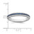 Brilliant Embers Sterling Silver Rhodium-Plated 67 Stone Blue and White Micro Pavé Cubic Zirconia Polished Ring - View 4