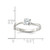Sterling Silver Cubic Zirconia Ring, 2 mm - QR1003 - View 3