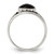 Sterling Silver Antiqued Black Agate Ring, 2 mm - View 2