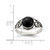 Sterling Silver Antiqued Black Agate Ring, 2 mm - View 3