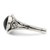 Sterling Silver Antiqued Black Agate Ring, 2 mm - View 4