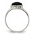 Sterling Silver Onyx Heart Ring, 2 mm - View 2