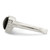 Sterling Silver Onyx Heart Ring, 2 mm - View 4