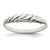 Sterling Silver Diamond-Cut Twisted Ring, 2 mm