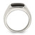 Sterling Silver Lab-Created Onyx Ring, 5 mm - View 2