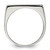 Sterling Silver 9 x 19 mm Closed Back Signet Ring - View 2