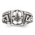 Sterling Silver Antiqued Masonic Ring, 4 mm - View 5