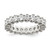Sterling Silver Rhodium-Plated Cubic Zirconia Eternity Band, 3 mm