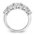 Sterling Silver Rhodium-Plated Cubic Zirconia 5-Stone Ring, 2 mm - View 2