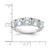 Sterling Silver Rhodium-Plated Cubic Zirconia 5-Stone Ring, 2 mm - View 3