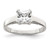 Sterling Silver Rhodium-Plated Cubic Zirconia Ring, 2 mm, Polished, Round