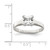 Sterling Silver Rhodium-Plated Cubic Zirconia Ring, 2 mm, Polished, Round - View 3