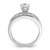 Sterling Silver Rhodium-Plated Cubic Zirconia Engagement Ring and Cubic Zirconia Wedding Band Two Piece Set - QR1329 - View 2
