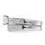 Sterling Silver Rhodium-Plated 2-Piece Cubic Zirconia Wedding Set Ring, Round - QR1330 - View 3