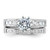 Sterling Silver Rhodium-Plated Cubic Zirconia 2 Piece Wedding Ring Set - View 5