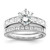 Sterling Silver Rhodium-Plated Cubic Zirconia 2 Piece Wedding Ring Set - View 6