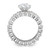 Sterling Silver Rhodium-Plated Cubic Zirconia 2 Piece Wedding Set Ring - View 2