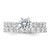 Sterling Silver Rhodium-Plated Cubic Zirconia 2 Piece Wedding Set Ring - View 5