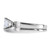 Sterling Silver Rhodium-Plated Cubic Zirconia Engagement Ring and Cubic Zirconia Wedding Band Two Piece Set - QR1335 - View 3