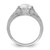 Sterling Silver Rhodium-Plated Cubic Zirconia Antique Style Ring, 4 mm, Beaded - View 2