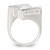 Sterling Silver Cubic Zirconia Ring, 3 mm, Round - View 2