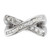 Sterling Silver Cubic Zirconia X Ring, 4.25 mm - View 4