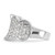 Sterling Silver Fancy Cubic Zirconia Cluster Ring - View 3