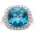 Sterling Silver Rhodium-Plated Blue Cubic Zirconia Ring, 3 mm - View 5