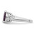 Sterling Silver Purple and Clear Cubic Zirconia Ring, 3 mm - View 4