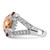 Sterling Silver Polished Champagne & Clear Cubic Zirconia Ring - View 3