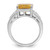 Sterling Silver Yellow & Clear Cubic Zirconia Ring, 4 mm - View 2