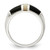 Sterling Silver Onyx & Mother of Pearl Ring, 3 mm - View 2