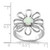 Sterling Silver Rhodium-Plated Lab CreatedOpal Flower Ring, 3 mm - View 3