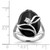Sterling Silver Rhodium-Plated Onyx and Cubic Zirconia Ring, 2 mm - View 3