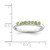 Sterling Silver Rhodium-Plated Peridot Ring, 2 mm, 2 mm Wide, Polished - QR1512 - View 3