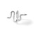 Sterling Silver Snake Ring, 2 mm - QR157 - View 7