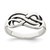 Sterling Silver Antiqued Knot Ring, 2 mm
