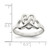 Sterling Silver Fancy Celtic Heart Pattern Woven Ring, 2 mm - View 3