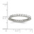 Sterling Silver Rhodium-Plated Cubic Zirconia Ring, 2 mm, Polished, Round, 2 mm Wide - View 3