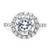 Sterling Silver Rhodium-Plated Cubic Zirconia Ring, 2 mm, Polished, 12 mm Top Length, 12 mm Top Width - View 5