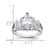 Sterling Silver Rhodium-Plated Marquise Shape Center Cubic Zirconia Ring, 3 mm - View 3