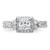 Sterling Silver Rhodium-Plated Square Cubic Zirconia Ring, 2 mm - View 5